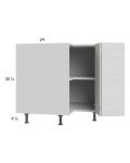 Euro White Grain 33" Corner Base Cabinet