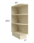 Casselton Ivory 9" Base End Shelf Open Cabinet