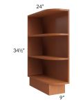 Lexington Cinnamon Glaze 9" Base End Shelf Open Cabinet