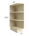 Phoenix Cream Glaze 9" Base End Shelf Open Cabinet 