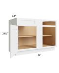 Vail White Shaker 45"-48" Blind Base Corner Cabinet