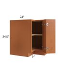 Lexington Cinnamon Glaze 33" Corner Base Cabinet (Trays sold separately for a Lazy Susan application)