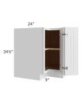 Charlotte White 33" Corner Base Cabinet (Trays sold separately for a Lazy Susan application)