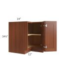 Phoenix Caramel Glaze 36" Corner Base Cabinet (Trays sold separately for a Lazy Susan application)
