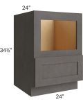 Midtown Dark Grey Shaker 24" Base Microwave Cabinet