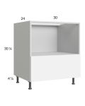 Euro Gloss White 30" Base Microwave Cabinet
