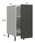 Euro Cafe 12" Full Height Door Base Cabinet with Pullout Access 