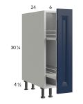 Harbor Navy 6" Full Height Door Base Pullout Cabinet
