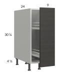 Euro Cafe 9" Full Height Door Base Cabinet with Pullout Access