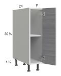 Euro Grey 9" Full Height Door Base Cabinet