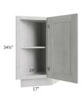 Heather Grey Shaker 12" Base Transitional Cabinet (Right)