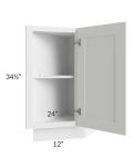 Aspen White Shaker 12" Base Transitional Cabinet (Right)