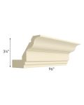 Phoenix Cream Glaze Classic Crown Molding (3-1/4" Height)