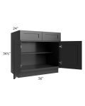 Kingston Steel Grey Shaker 36" Base Cabinet