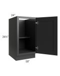 Kingston Steel Grey Shaker 18" Full Height Door Base Cabinet