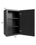 Kingston Steel Grey Shaker 18x30 Wall Cabinet