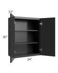Kingston Steel Grey Shaker 24x30 Wall Cabinet 