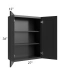 Kingston Steel Grey Shaker 27x36 Wall Cabinet - Out of stock through June