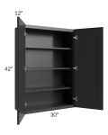 Kingston Steel Grey Shaker 30x42 Wall Cabinet