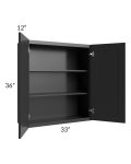 Kingston Steel Grey Shaker 33x36 Wall Cabinet