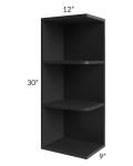 Kingston Steel Grey Shaker 9x30 Wall End Shelf Cabinet