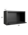 Kingston Steel Grey Shaker 30x18 Wall Microwave Cabinet