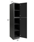 Kingston Steel Grey Shaker 18x90x27 Wall Pantry Cabinet