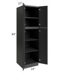 Kingston Steel Grey Shaker 24x84x27 Wall Pantry Cabinet 