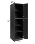 Kingston Steel Grey Shaker 24x90x27 Wall Pantry Cabinet