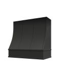 Black Charlotte Strapped Sloped Hood with Block Molding