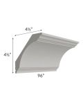 Midtown Light Grey Shaker Large Cove Crown Molding
