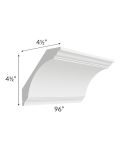 Union White Large Cove Crown Molding
