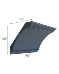 Midtown Blue Shaker Extra Large Cove Crown Molding
