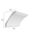 Union White Extra Large Cove Crown Molding
