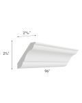 Stratton White Shaker 96" Crown Molding
