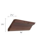 Farmhouse Walnut Shaker 96" Crown Molding