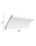 Providence White Cove Crown Molding