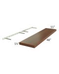 Cambridge Saddle Glaze 48" Floating Shelf