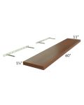 Cambridge Saddle Glaze 60" Floating Shelf
