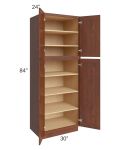 Cambridge Saddle Glaze 30x84x24 Wall Pantry Cabinet 