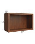 Cambridge Saddle Glaze 30" Wall Open Cabinet