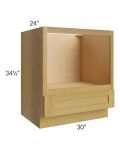 Heritage Amber Shaker 30" Base Microwave Cabinet