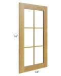 Heritage Amber Shaker 18x36 Glass Door