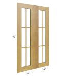 Heritage Amber Shaker 24x42 Glass Door