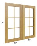 Heritage Amber Shaker 36x36 Glass Door