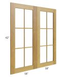 Heritage Amber Shaker 36x42 Glass Door