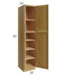 Heritage Amber Shaker 18x90 Utility Cabinet