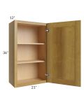 Heritage Amber Shaker 21x36 Wall Cabinet