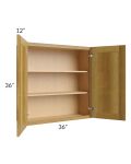 Heritage Amber Shaker 36x36 Wall Cabinet
