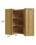 Heritage Amber Shaker 24x36 Easy Reach Corner Wall Cabinet